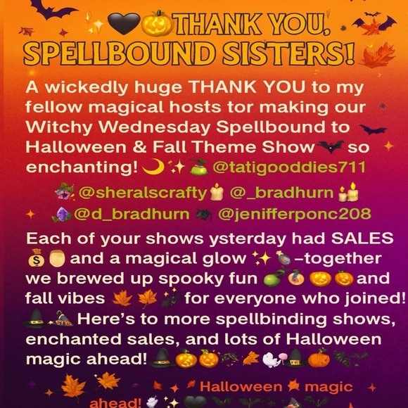 Accessories - THANK YOU SPELLBOUND POSH HOST SISTERS!